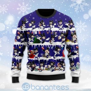 Baltimore Ravens Mickey American Football Ugly Christmas 3D Sweater Product Photo