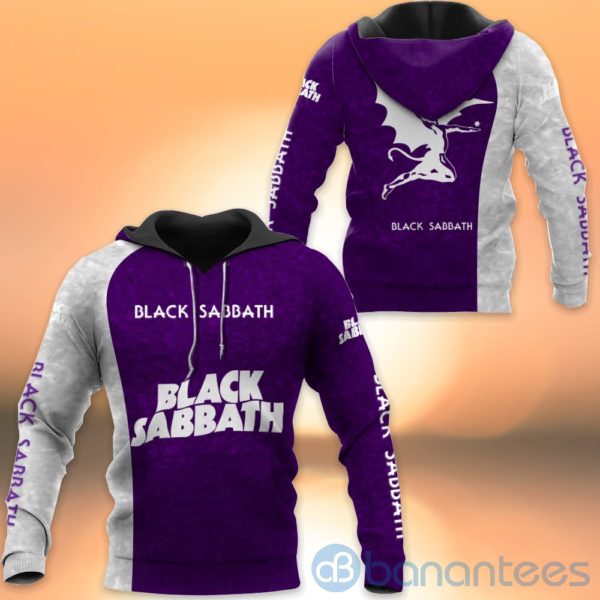 Black Sabbath Purple All Over Printed Hoodies Zip Hoodies Product Photo