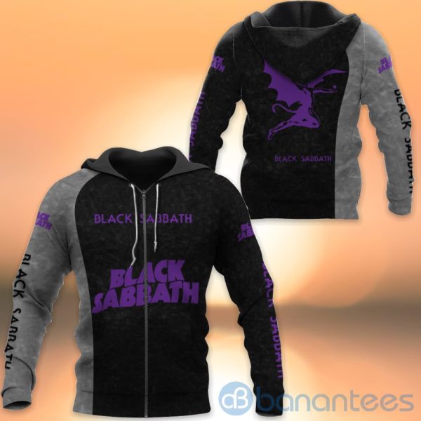 Black Sabbath Team Black And Grey All Over Printed Hoodies Zip Hoodies Product Photo