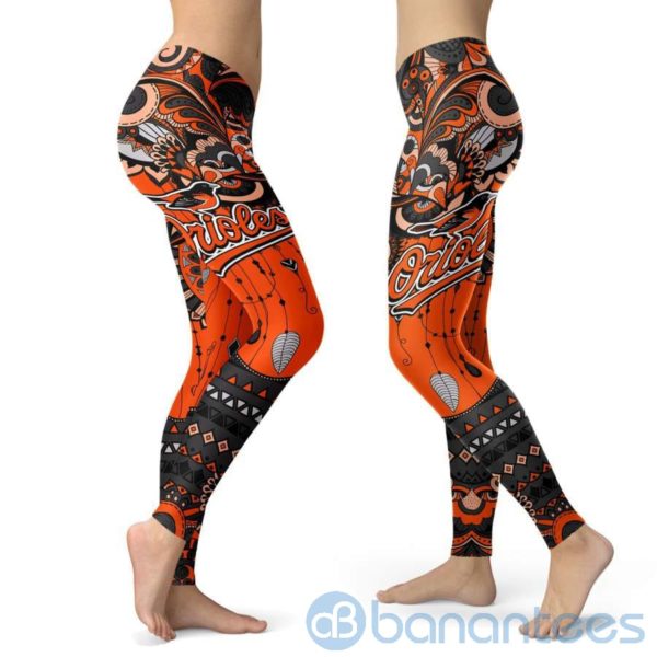 Boho Style Baltimore Orioles Leggings For Women Product Photo