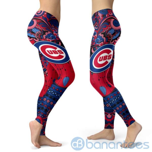 Boho Style Chicago Cubs Leggings For Women Product Photo