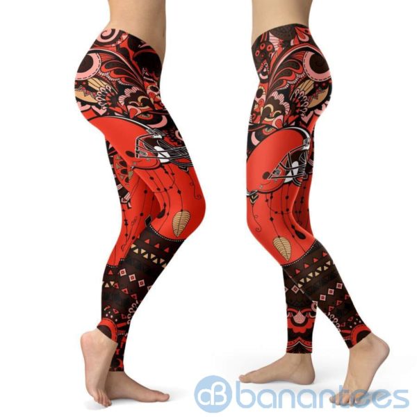 Boho Style Cleveland Browns Leggings For Women Product Photo