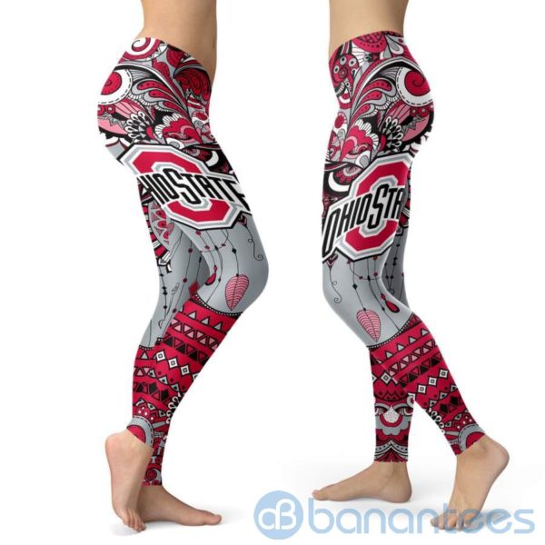 Boho Style Ohio State Buckeyes Leggings For Women Product Photo