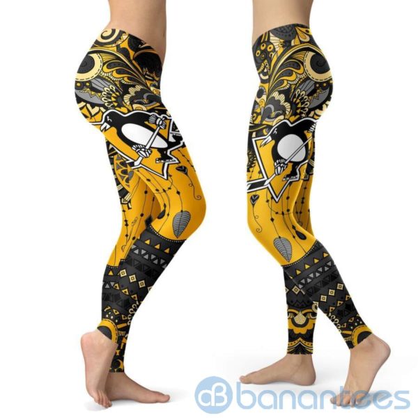 Boho Style Pittsburgh Penguins Leggings For Women Product Photo
