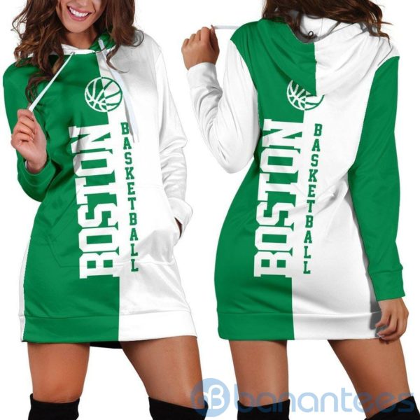 Boston Basketball Hoodie Dress For Women Product Photo