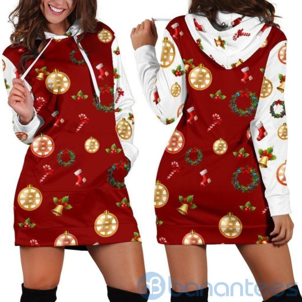 Boston Bruins Christmas Gift Hoodie Dress For Women Product Photo