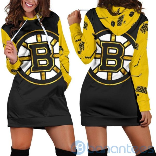Boston Bruins Fans Hoodie Dress For Women Product Photo