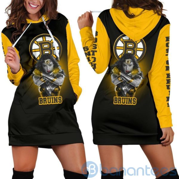 Boston Bruins Girl Hoodie Dress For Women Product Photo
