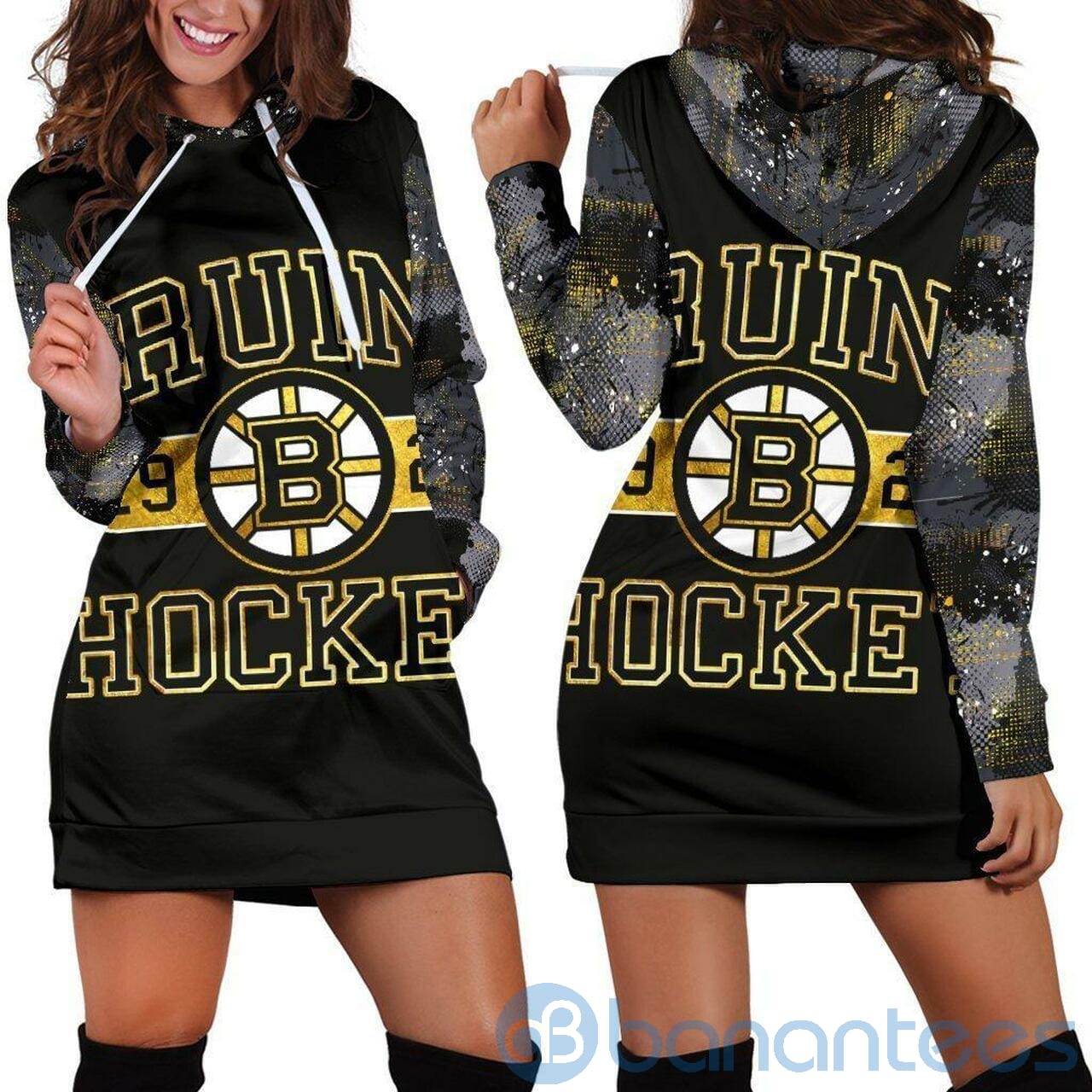 Boston Bruins Hoodie Dress For Womenn