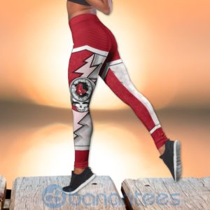 Boston Red Sox Leggings And Criss Cross Tank Top For Women Product Photo