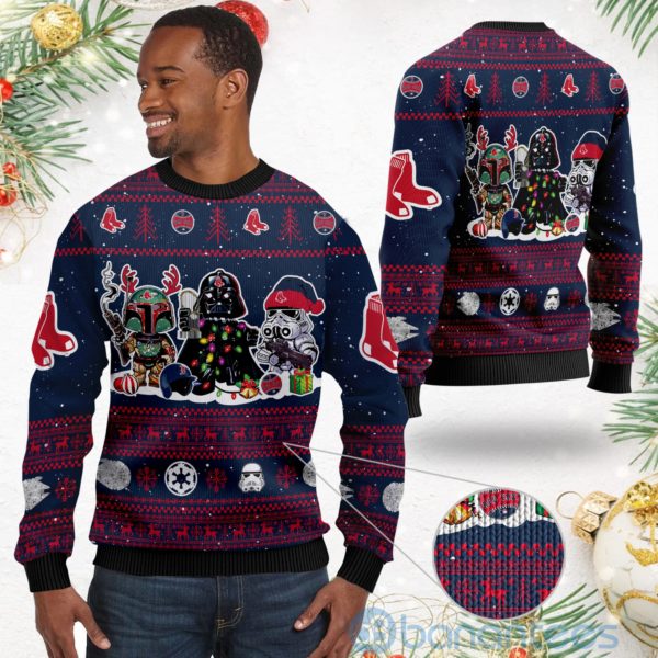Boston Red Sox Star Wars Ugly Christmas 3D Sweater Product Photo