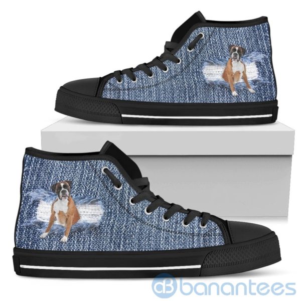 Boxer Break The Wall Dog Lover High Top Shoes Product Photo
