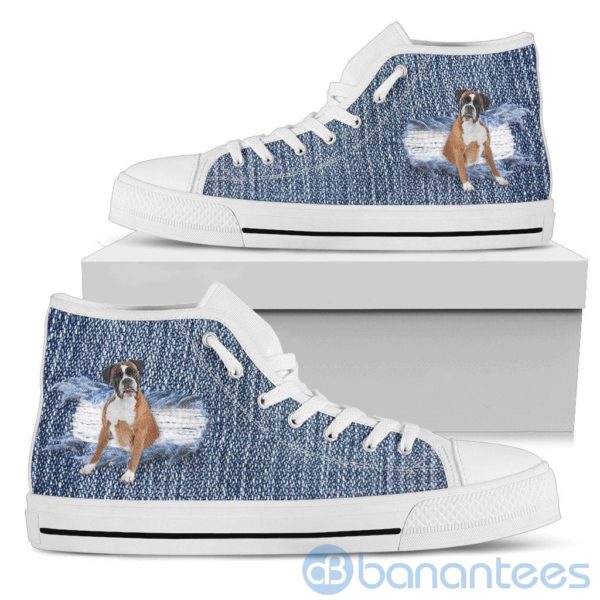 Boxer Break The Wall Dog Lover High Top Shoes Product Photo