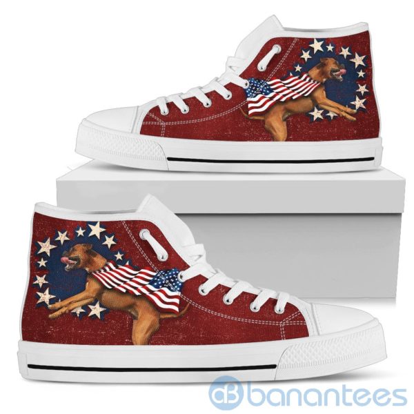 Boxer Gift For Independence Day High Top Shoes Product Photo