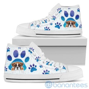 Boxer Paws Dog Lover High Top Shoes Product Photo