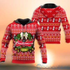 Budweiser Ugly Christmas All Over Printed 3D Shirt Product Photo