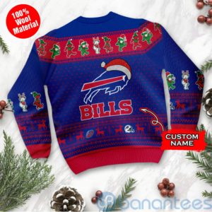 Buffalo Bills Grateful Dead SKull And Bears Custom Name Uglu Christmas 3D Sweater Product Photo
