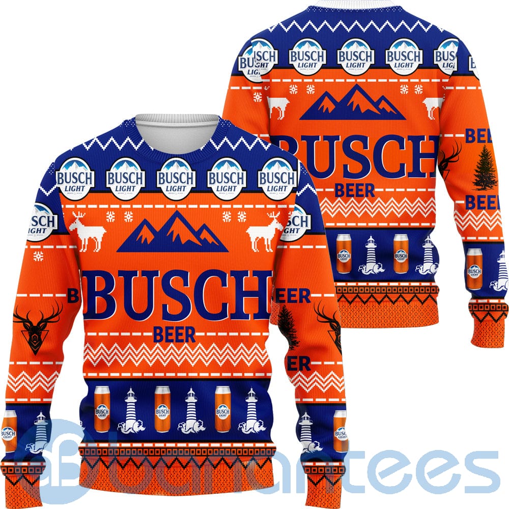 Busch Beer Ugly Christmas All Over Printed 3D Shirt