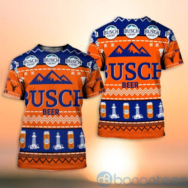 Busch Beer Ugly Christmas All Over Printed 3D Shirt Product Photo