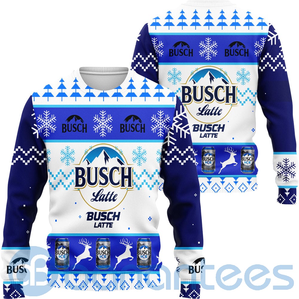 Busch Latte Beer Ugly Christmas All Over Printed 3D Shirt