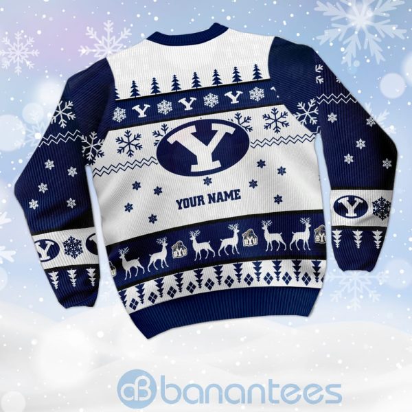 BYU Cougars Custom Name Personalized Ugly Christmas 3D Sweater Product Photo