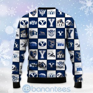 BYU Cougars Football Team Logo Ugly Christmas 3D Sweater Product Photo
