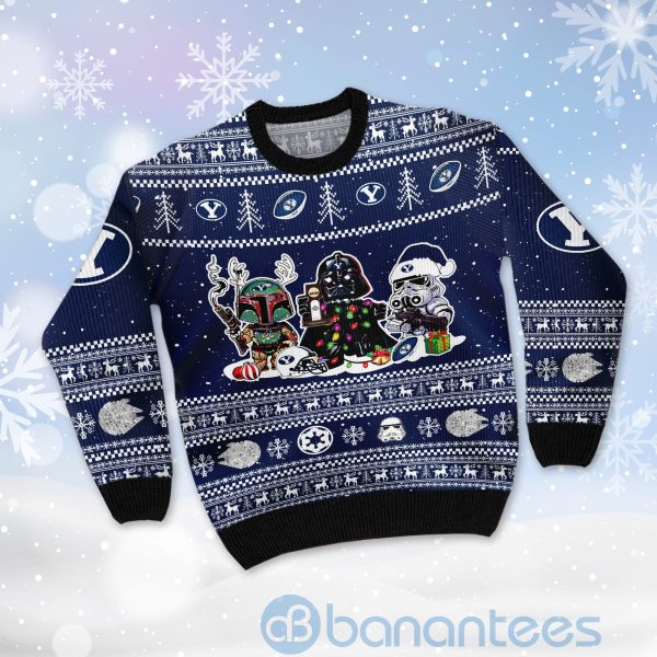 BYU Cougars Star Wars Ugly Christmas 3D Sweater Product Photo