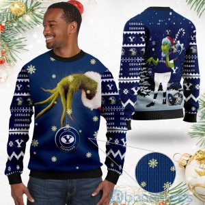BYU Cougars Team Grinch Ugly Christmas 3D Sweater Product Photo