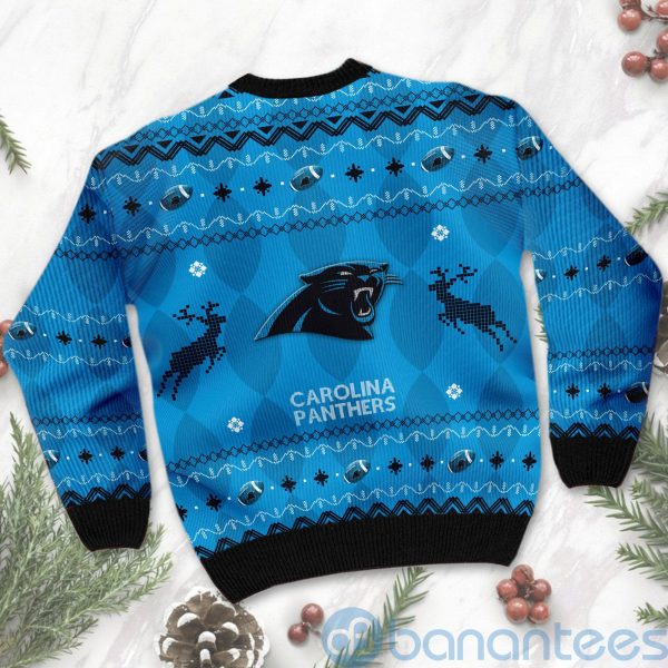 Carolina Panthers American Football Black Ugly Christmas 3D Sweater Product Photo
