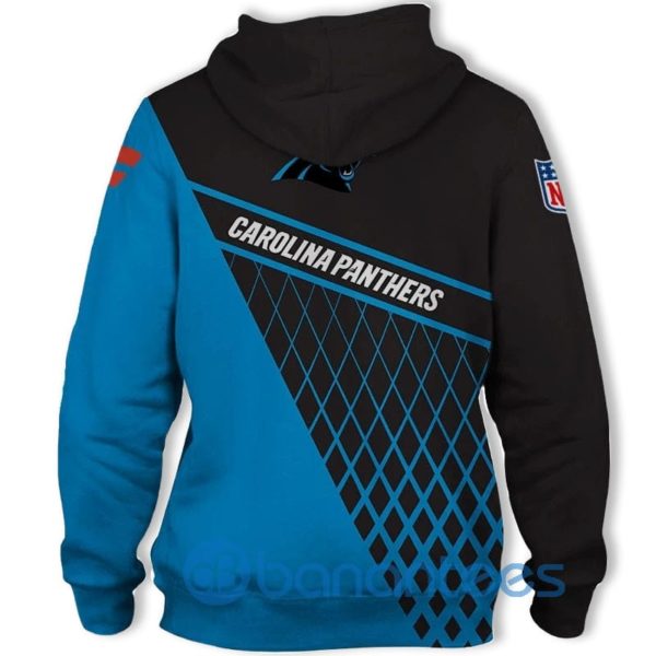 Carolina Panthers Black And Blue All Over Printed 3D Hoodie Zip Hoodie Product Photo