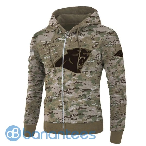 Carolina Panthers Camo All Over Printed 3D Hoodie, Zip Hoodie Product Photo