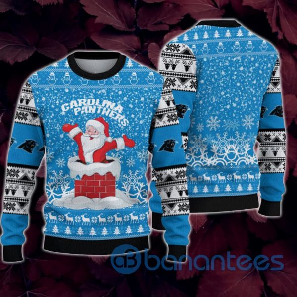Carolina Panthers Christmas Funny Santa Claus All Over Printed 3D Sweatshirt Product Photo