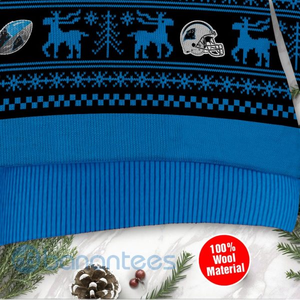 Carolina Panthers Grateful Dead SKull And Bears Custom Name Ugly Christmas 3D Sweater Product Photo