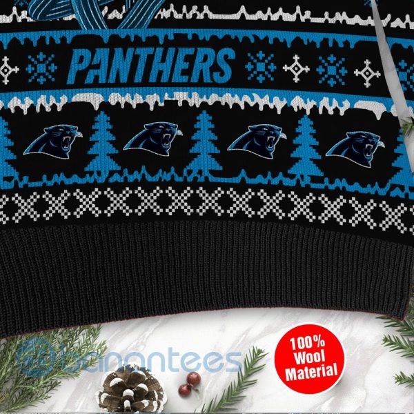 Carolina Panthers Jack Skellington Halloween Ugly Christmas 3D Sweater Product Photo