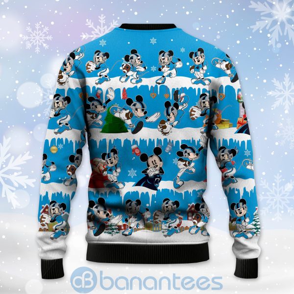 Carolina Panthers Mickey American Football Ugly Christmas 3D Sweater Product Photo