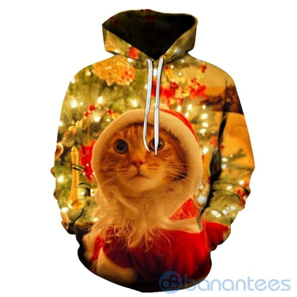 Cat Christmas All Over Printed 3D Hoodie Product Photo