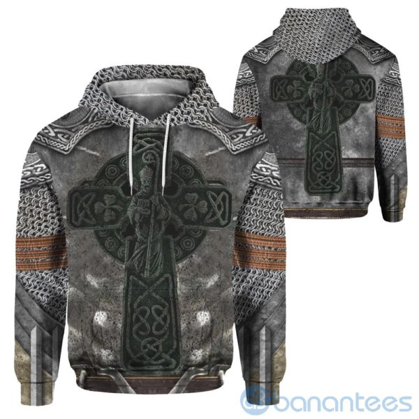 Celtic Cross Knight Armor Irish All Over Printed 3D Hoodie Product Photo