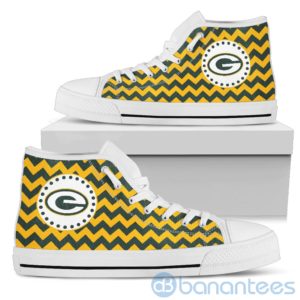 Chevron Striped Green Bay Packers High Top Shoes Product Photo