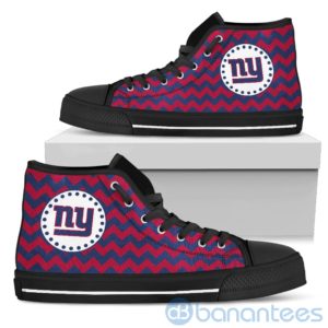 Chevron Striped New York Giants High Top Shoes Product Photo