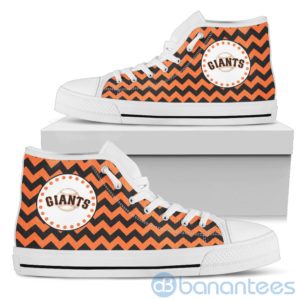 Chevron Striped San Francisco Giants High Top Shoes Product Photo