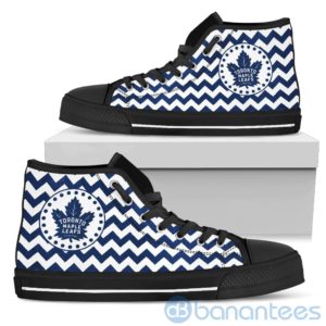 Chevron Striped Toronto Maple Leafs High Top Shoes Product Photo