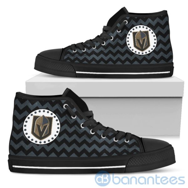 Chevron Striped Vegas Golden Knights High Top Shoes Product Photo