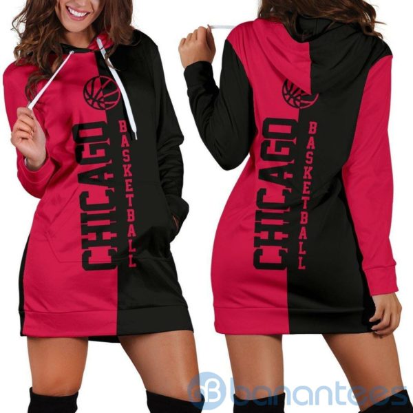 Chicago Basketball Hoodie Dress For Women Product Photo