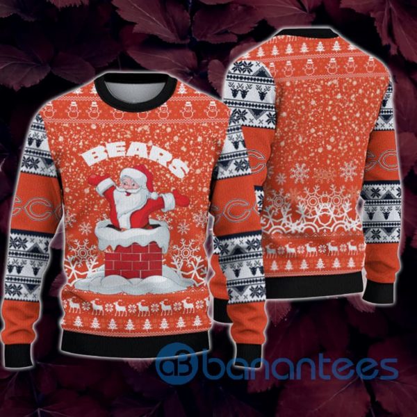 Chicago Bears Christmas Funny Santa Claus All Over Printed 3D Sweatshirt Product Photo
