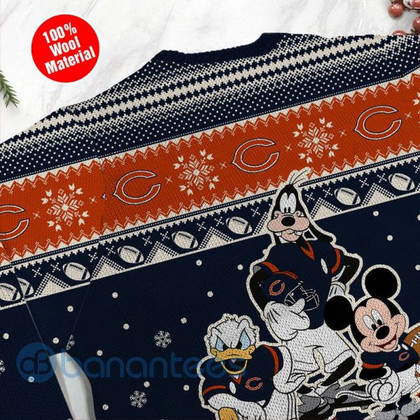Chicago Bears Disney Donald Duck Mickey Mouse Goofy Custom Name Christmas 3D Sweater Product Photo