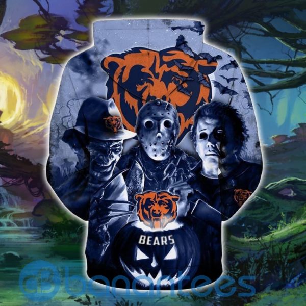 Chicago Bears Hoodies 3D Halloween Horror Night Hoodie Zip Hoodie Product Photo