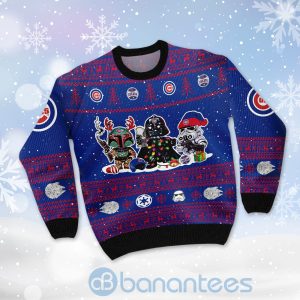 Chicago Cubs Star Wars Ugly Christmas 3D Sweater Product Photo