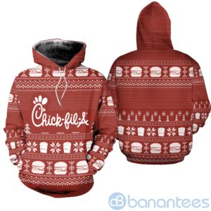 Chick fil A Ugly Christmas All Over Printed 3D Shirt Product Photo