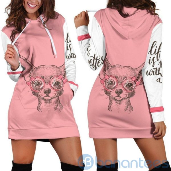 Chihuahua Lover Hoodie Dress For Women Product Photo