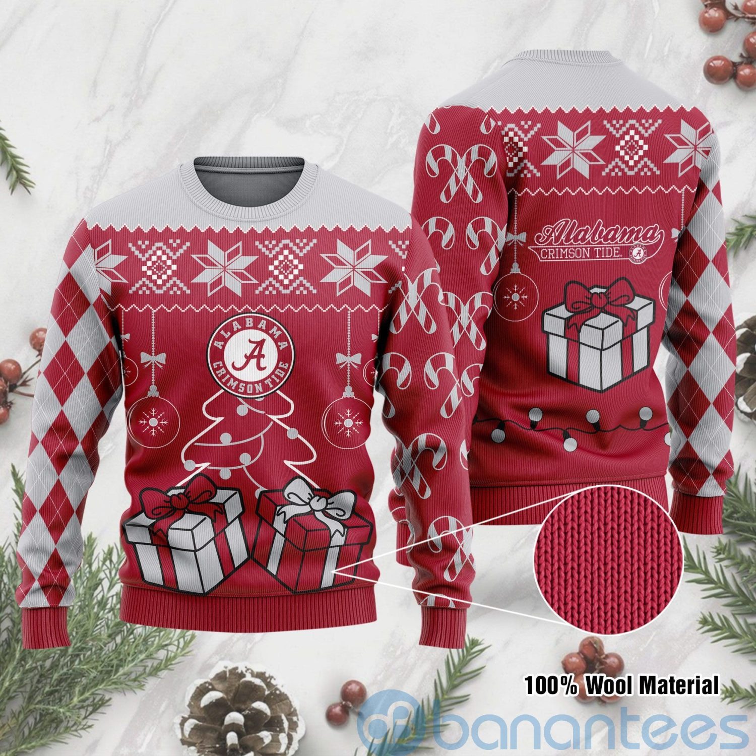 Christmas Gift Alabama Crimson Tide Funny Ugly Christmas 3D Sweater